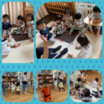 一歳児　リズム体操とマラカス