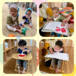 0、1歳児…砂遊び、染め紙