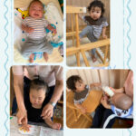 0歳児…ジャングルジム、染め紙