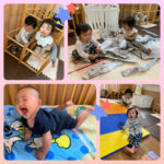 0歳児…新聞紙、マット山登り、ジャングルジム