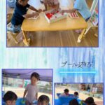 2歳児…野菜の水やり、プール、お絵描き
