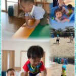 1歳児…かけっこ、プール、室内運動、お絵描き
