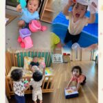 0歳児…水遊び、ハイハイ