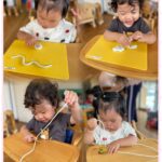 0、1歳児…粘土、紐通し