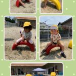 2歳児…タイヤ跳び、プール、制作