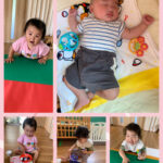 0歳児…マット山登り、スプーン遊び