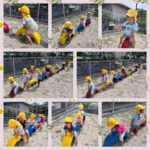 2歳児…タイヤ跳び、プール納め、制作、室内運動