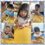 2歳児、後ろ回り・逆上がりの練習　箸　名前　粘土　
