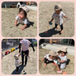 0、1歳児　戸外遊び　室内運動  お絵描き  粘土  新聞紙遊び