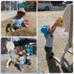 0、1歳児  ボール  砂遊び  給食  洗濯バサミ