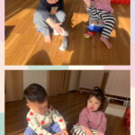 1歳児 縄渡り マグネット 感触遊び バスごっこ