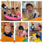 0.1歳児　鉄棒 室内運動 色 ボール遊び