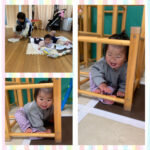 0.1歳児　電車ごっこ　バランスボード　午睡前後　キャラクター福笑い　触れ合い遊び