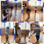 2歳児 新聞紙ボール遊び 縄跳びの練習 製作