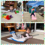 0.1歳児 リズム体操  ハイハイ運動 園庭遊び 給食 ワニのシーソー