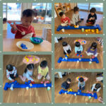 2歳児 数字 フラフープ遊び ブロック