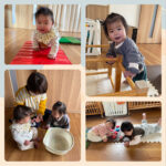 0.1歳児  感触遊び 新聞紙遊び