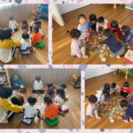 2歳児 コマ回し カルタ 凧揚げ 福笑い