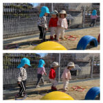 0.1歳児  戸外遊び　トンネル　バランス遊び　制作　　