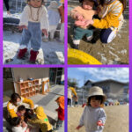 0.1歳児  雪遊び  お昼寝前の様子  お絵描き  洗濯バサミ  豆まきの練習