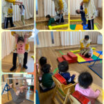 0、1歳児　室内運動  英語  戸外遊び  お昼寝  紐通し  サーキット