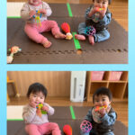 0.1歳児 お絵描き パズル  牛乳パック押し遊び 箱遊び