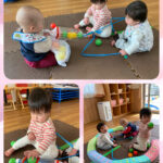 0、1歳児  ボール遊び  ハイハイ運動 お絵描き  新聞紙遊び