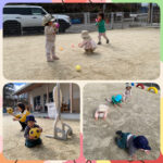0、1歳児  ボール  フラフープ  給食  ジャングルジム  粘土