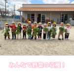 2歳児 なりきり遊び ジャンプ カード探し 野菜の収穫 お帰りの歌 おやつ 先生とギュー お掃除 自由遊び