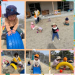 0、1歳児  カプセルボール  かけっこ  給食  午睡前  スプーン遊び