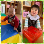 0、1歳児  戸外遊び  パカポコ  お絵描き  スプーン遊び  積み木