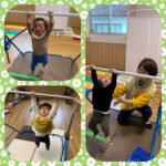 0.1歳児 室内遊び  スプーン遊び  積み木