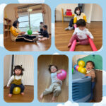 1.2歳児 おやつ ボール遊び プールスティック遊び 紐遊び